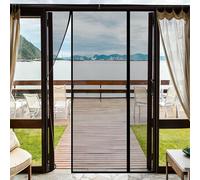 Magnetic Fly Screen Door 170×180cm Black - Self-Closing Mesh Curtain, Fits Standard Doors, Keeps Flies and Mosquitoes Out, Easy Installation