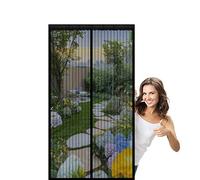 Magnetic Fly Screen Door 175 x 195 cm Keep Bugs Out Lets Fresh Air in, with Powerful Magnets and Full Frame Hook&Loop, No Gap, Magnetic Insect Door Screen Kid and Pet Friendly, Black