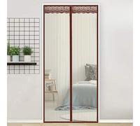 Magnetic Fly Screen Door 180 x 220 cm, Adjustable Mesh Curtain with Top and Bottom Seal, Fits Doors up to 220 cm, Automatic Closure, Gray ct Shield, Easy Installation