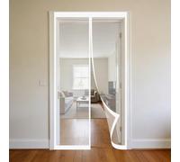 Magnetic Fly Screen Door 200 x 270 cm Keeps Bugs Out, Lets Fresh Air in, No Gap, Snap Shut Automatically, Hands Free Fly Screens Doors for Patio Doors Balcony Bedroom, White