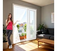 Magnetic Fly Screen Door 200 x 290 cm Keep Bugs Out Lets Fresh Air in, with Powerful Magnets and Full Frame Hook&Loop, No Gap, Insect Protection Door, Fly Screens Doors Kid and Pet Friendly, White