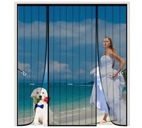 Magnetic Fly Screen Door 200x270cm Magnetic Door Curtain for Double Doors, Anti Mosquito Fly Curtain Door Screens Nets, Shut Automatically Side Opening Fly Screens, Patio Mosquito Screens