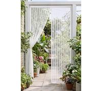 Magnetic Fly Screen Door 216 x 292 cm Full Frame Magic Tape Kid and Pet Friendly Duty Door Screen Keep Bugs Out & Lets Fresh Air in Easy to Install Without Drilling, White