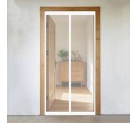 Magnetic Fly Screen Door 250 x 200 cm Keeps Bugs Out, Lets Fresh Air in, No Gap, Snap Shut Automatically, Hands Free Magnetic Fly Screens for Living Room, Bedroom, Patio, White