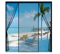 Magnetic Fly Screen Door 250x200cm Magnetic Door Curtain for Double Doors, Anti Mosquito Fly Curtain Door Screens Nets, Shut Automatically Side Opening Fly Screens, Patio Mosquito Screens