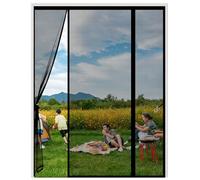 Magnetic Fly Screen Door 270x250cm Double Door Screen Curtain with Powerful Magnets, Fly Insect Screen Curtain, Magnetic Mosquito Net, Automatic Closed Anti-Mosquito Curtain for Balcony, Patio Door