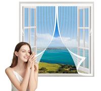 Magnetic Fly Screen Door 54 x 90 cm Anti Mosquito, Hands Free, Self Sealing Screen Mesh Curtain Keeping Out Flies Bug, Kid and Pet Friendly for Doors, Window, White