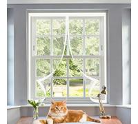 Magnetic Fly Screen Door 60 x 110 cm Keep Pets Indoor, Allow Fresh Air Flow, Hands-Free No-Drill Easy Installation Fly Screens Doors Nets for Living Room, Bedroom, Patio, White