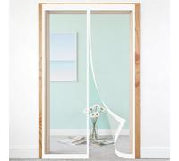 Magnetic Fly Screen Door 60 x 155 cm Keeps Bugs Out, Lets Fresh Air in, No Gap, Snap Shut Automatically, Hands Free Flyscreen Mosquito for Living Room, Bedroom, Patio, White