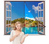 Magnetic Fly Screen Door 60x100cm Brown Magnetic Insect Window Screen-with Magnets and Full Frame Magic Close Automatically-Insect Protection Door No Gap-for for Patio