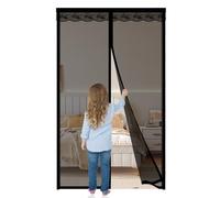 Magnetic Fly Screen Door 60x215cm, Magnetic Curtain Mosquito Net, Shuts Automatically and Super Quite, Keep Bugs Out Lets Fresh Air in, for Patio Balcony Bedroom Sliding Door,Black
