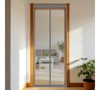 Magnetic Fly Screen Door 62 x 170 cm Keeps Bugs Out, Lets Fresh Air in, No Gap, Snap Shut Automatically, Hands Free Fly Nets for Doors for Living Room, Bedroom, Patio, Grey