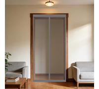 Magnetic Fly Screen Door 65 x 220 cm Keeps Bugs Out, Lets Fresh Air in, No Gap, Snap Shut Automatically, Hands Free Fly Curtains for Door for Living Room, Bedroom, Patio, Grey