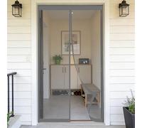 Magnetic Fly Screen Door 65 x 220 cm Keeps Bugs Out, Lets Fresh Air in, No Gap, Snap Shut Automatically, Hands Free Fly Curtains for Door for Living Room, Bedroom, Patio, Grey
