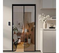 Magnetic Fly Screen Door 66 x 284 cm Self-Closing, Keep Bugs Out Lets Fresh Air in Cat Door Screen Self Sealing No Gap, Pet-Friendly for Home, Office and Store, Black