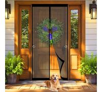 Magnetic Fly Screen Door 73 x 272 cm Door Fly Screen Curtain Keeping Bug Out Hands Free Automatically Closes Insect Mesh for Balcony/Children's Room, Black