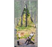 Magnetic Fly Screen Door 75 x 180 cm Quiet Auto Close Mesh Mosquito Door Easy to Install Without Drilling for French Doors, Greenhouse, Grey