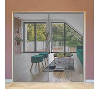 Magnetic Fly Screen Door 75 x 200 cm, Insect Screen Mesh, Magnetic Patio Door Screen, Heavy Duty Magnets for Patio Door, Sliding Door, Double Door, French Door, Grey