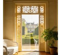 Magnetic Fly Screen Door 78 x 190 cm Keeps Bugs Out, Lets Fresh Air in, No Gap, Snap Shut Automatically, Hands Free Heavy Duty Door Screen for Patio Doors Balcony Bedroom, White