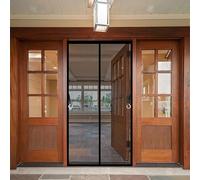 Magnetic Fly Screen Door 80 x 160 cm with Magnets, Magic Tapes, Polyester Fly Screens for Doors No Drill Installation, Keep Bugs Out Pet and Kid Friendly, Black