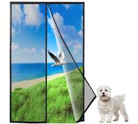 Magnetic Fly Screen Door, 80x280 cm with Heavy Duty Keep Away from Mosquitoes Curtain for Keep Bugs Fly Out Innovative, Black
