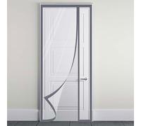 Magnetic Fly Screen Door 89x190 cm - Transparent Insulation Curtain for Winter Patio & Bedroom - Adjustable Left/Right Opening - Easy Install 120x220 cm