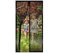 Magnetic Fly Screen Door 90 * 210cm, Heavy Duty Bug Mesh Curtain with Powerful Magnets,Keep Bugs Out Lets Fresh Air in