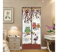 Magnetic Fly Screen Door 90 x 210 cm, Fly Door Screen Mesh with Powerful Magnets, Insect Protection Door Curtain No Gap, Keep Bugs Out Lets Fresh Air in (Owl Coffee)