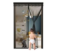 Magnetic Fly Screen Door 90x200cm,Mesh Curtain Keeps Mosquitoes Insects Out,Anti Mosquito Fly Curtain Door Screens Nets,Insect Protection Door Net for Balcony Entrance Doors Patio,Black