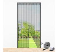 Magnetic Fly Screen Door, 90x210cm Fly Screens for Doors with Powerful Magnets & Full Frame Hook and Loop Tape, Silent Door Fly Screen Curtain without Drilling, Automatically Closes Fly Nets for Doors