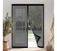 Magnetic Fly Screen Door 91 x 227 cm Keeping Out Flies & Bug, Keep Fresh Air in Heavy Duty Bug Mesh Curtain Kid and Pet Friendly for Balcony/Children's Room, Black