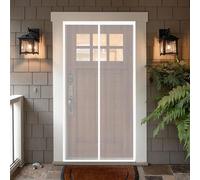 Magnetic Fly Screen Door 96 x 230 cm Keep Fly Bug Out Anti-Tearing Mosquito Door Net Screen Magnetic No-Drill Easy Installation for Bedroom, Living Room, Patio, White