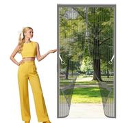 Magnetic Fly Screen Door 99 x 189 cm Powerful Magnets Fly Screen Anti Mosquito Keep Fresh Air in Bugs Out Suitable for Patio Room Balcony Bedroom, Grey