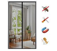 Magnetic Fly Screen Door, Anti Mosquito Magnetic Screen Mesh Curtain, Insect Protection Mesh Curtain with Powerful Magnets Fits Door-Black-A|| 120x205cm(47x80inch)