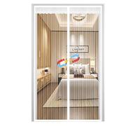 Magnetic Fly Screen Door, Anti Mosquito Mesh Fly Curtain Magnetic Close Automatically, Hands Free Mesh Curtain for Balcony Living Room-White-B|| 120x200cm(47x78inch)