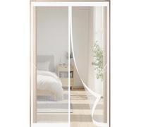 Magnetic Fly Screen Door Balcony and Green Leaf Curtain Insect Protection for(White,190x200cm)