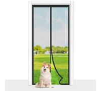 Magnetic Fly Screen Door, Cloudgree Fly Insect Screen Door Screen Mesh Curtain with Powerful Magnets and Full Frame Hook&Loop, Insect Protection Door No Gap, Keep Bugs Out Lets Fresh Air in(110x220cm)