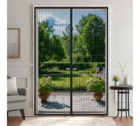 Magnetic Fly Screen Door Curtain, Magnetic Fly Door Screen Double, Automatic Heavy Duty Mosquito Net for Fine Doors Window Balcony Prevents The Insect Keeping Out Flies,Black-100x200cm
