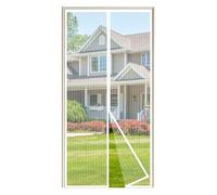 Magnetic Fly Screen Door Curtain, Magnetic Fly Door Screen Double, Automatic Heavy Duty Mosquito Net for Fine Doors Window Balcony Prevents The Insect Keeping Out Flies,White-110x220cm