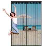 Magnetic Fly Screen Door,Fly Screens for Doors,Heavy Duty Bug Mesh Curtain with Powerful Magnets,Anti Mosquito Mesh Fly Curtain,Fly Nets for Doors Without Drilling,Keep Fly Bug Out,60x190cm,Black