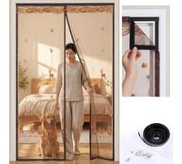 Magnetic Fly Screen Door, Hands Free Bug Mesh Curtain, Heavy Duty Anti Mosquito Net Insect Door Screen with Full Frame Hook and Loop Tape, No Drill Installation(W39 X H79 (100 * 200cm))