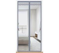 Magnetic Fly Screen Door - Heavy Duty Magnets & Full Frame Magic Tape, No Drill Installation, Reinforced Mesh for Bugs/Flies, Fits Sliding Doors (Balcony/Living Room/Kids Room)