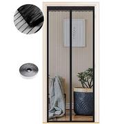 Magnetic Fly Screen Door, Hundreds of Sizes, 105 x 200cm, Anti Mosquito Mesh Curtain with Powerful Magnets, Insect Protection Door, Black Strips