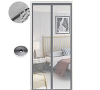 Magnetic Fly Screen Door, Hundreds of Sizes, 105 x 205cm, Anti Mosquito Mesh Curtain with Powerful Magnets, Insect Protection Door, Pure Gray