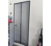 Magnetic Fly Screen Door Magnetic Fly Screen Door With Bottom Weight, Full Magnets Stripe Mesh Closure System For Fast Closing Keeping Unidentified Objects Crawling In, Customisable(300x210cm/118x83in