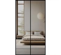 Magnetic Fly Screen Door Mesh 200x270cm Nets Patio Curtain Insect Mesh Magic Paste Curtains Top to Bottom Ultra Seal Magnets Close Automatically Pet and Kid Friendly Black