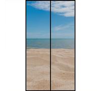 Magnetic Fly Screen Door Mesh 210x200cm Screen Mesh Curtain Magnetic Fly Door with Powerful Magnets Install Without Drilling Suitable for Patio French Black