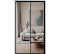 Magnetic Fly Screen Door Mesh 260x205cm Mesh Mosquito Net for Door Fly Nets for Doors Fits Standard Sizes Perfectly Easy to Install no Tools Needed Black