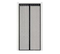 Magnetic Fly Screen Door, Mesh Curtain Magnetic Fly Screen Door, Heavy Duty Fiberglass Mesh Curtain, Easy Fit Patio Door Solution to Stop Flies Lets Fresh Air in(Black,39x83in(100x210cm))