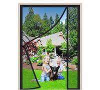 Magnetic Fly Screen Door Mesh Fly Curtain Mosquito net for Doors 170x200cm Hands Free Instant Mesh Mosquito & Bug Net Curtain Easy to Install for Any Door Black